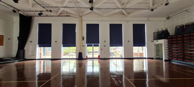 Motorised Blinds Installation in a Southampton College Sports Hall